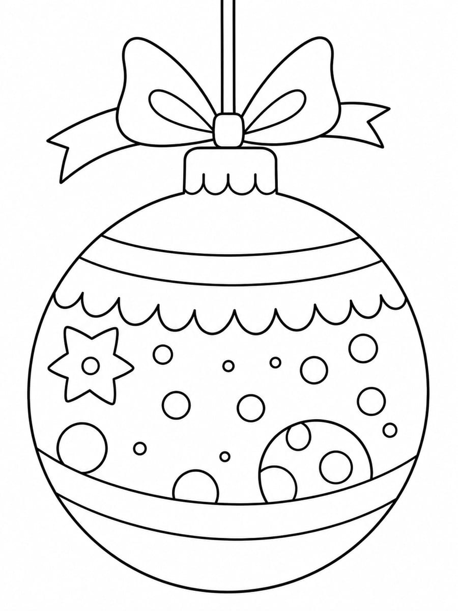 Coloriage grosse boule de Noël