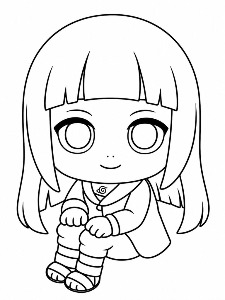 Coloriage Hinata kawaii