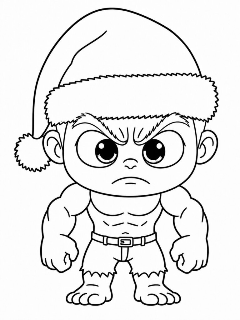 Coloriage Hulk de Noël