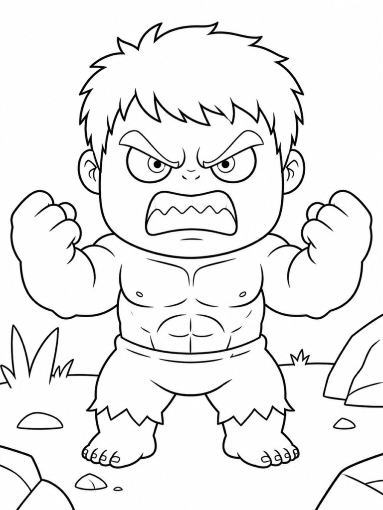 Coloriage Hulk en colère