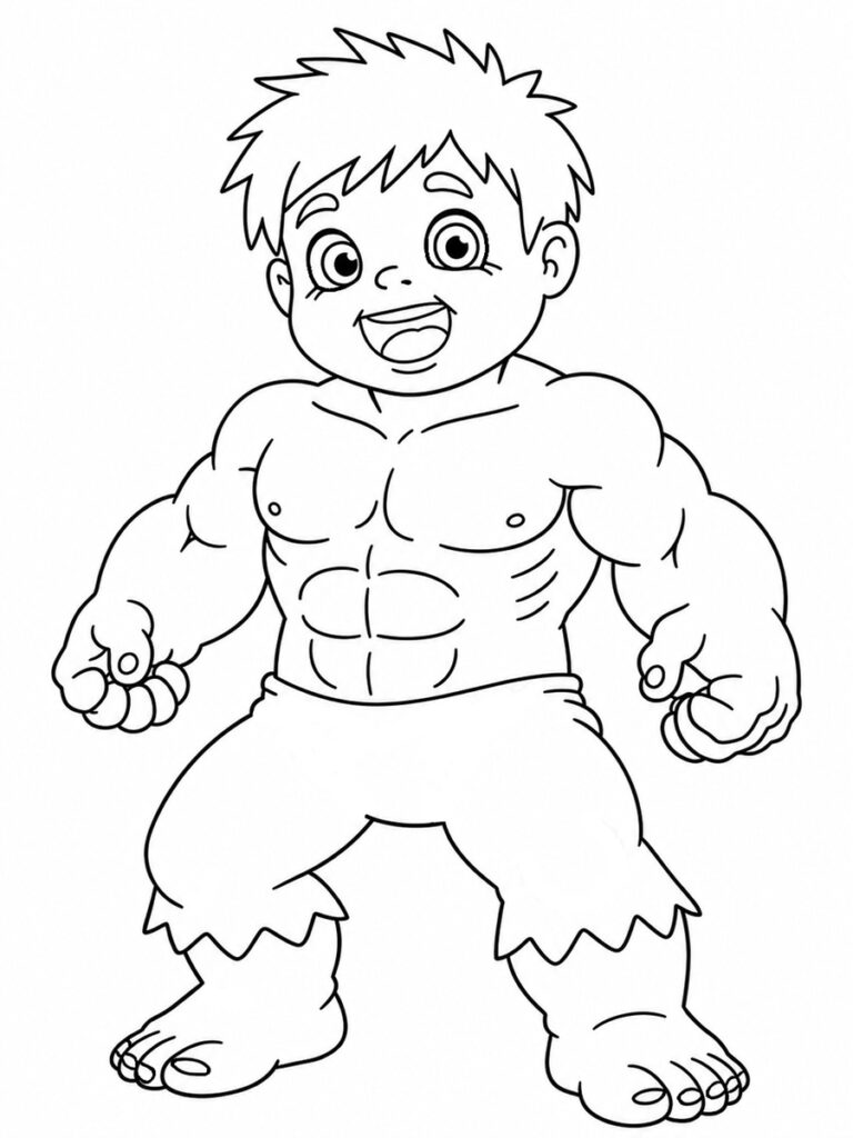 Coloriage Hulk enfant