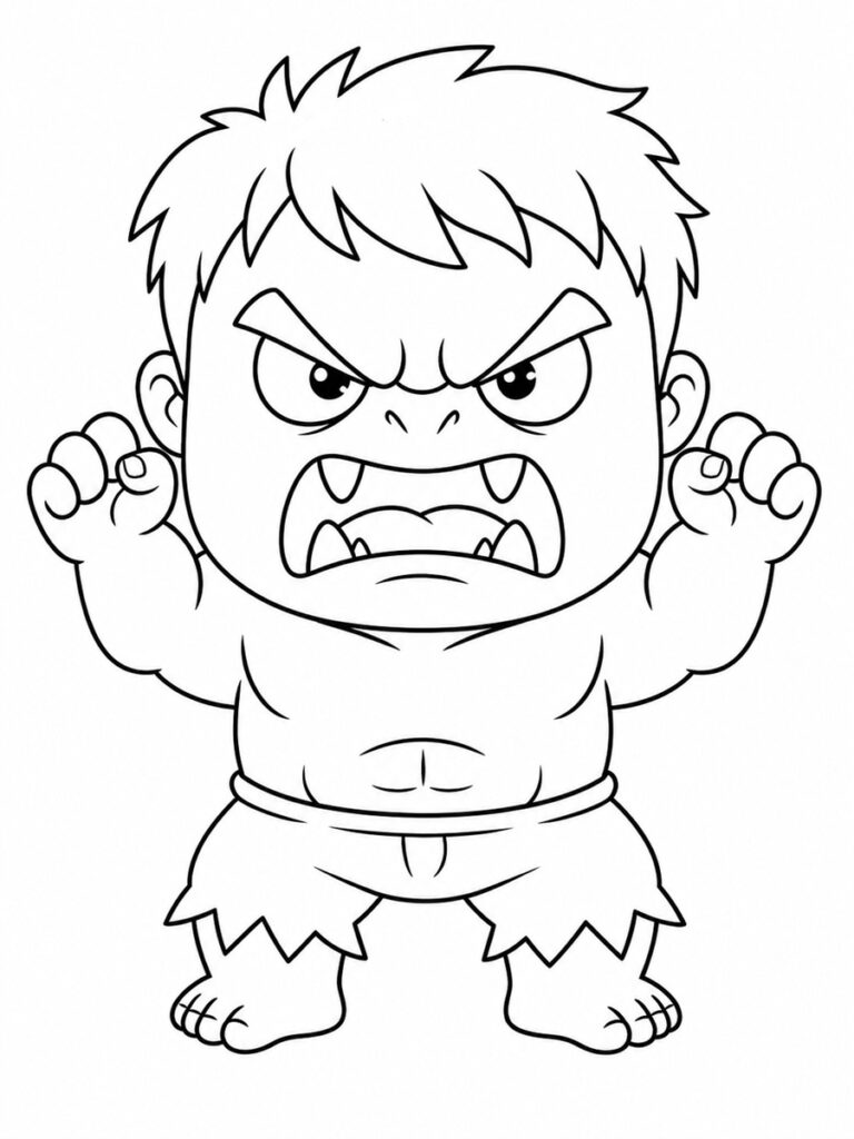 Hulk petit Coloriage Hulk petit