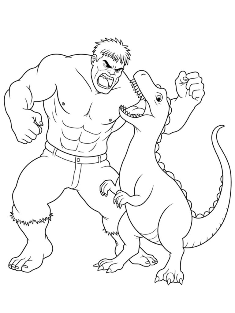 Coloriage Hulk dinosaure