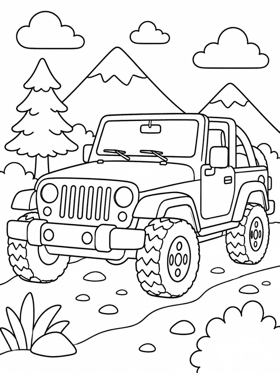 Coloriage Jeep
