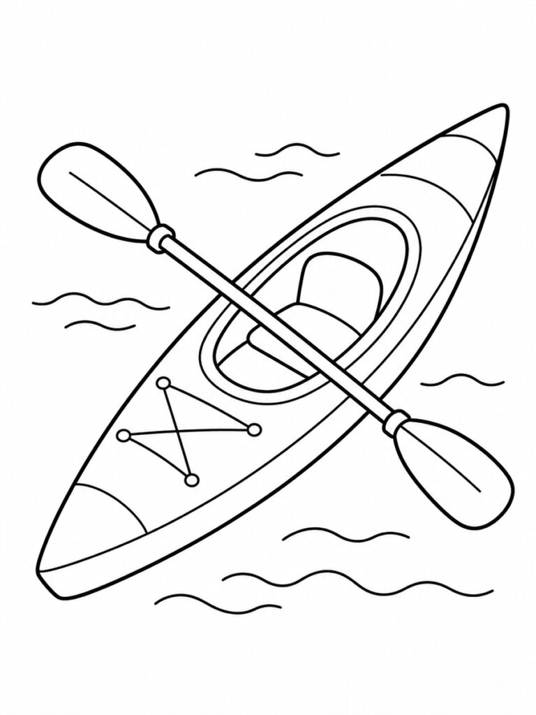 Coloriage kayak
