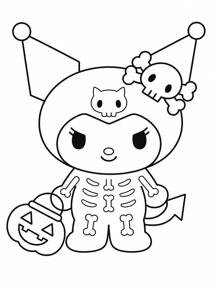 Coloriage Kuromi Halloween