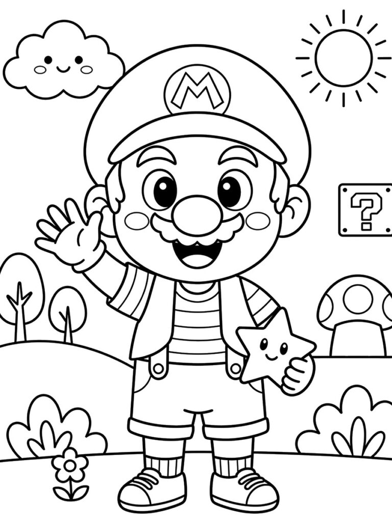 Mario enfant Coloriage Mario enfant
