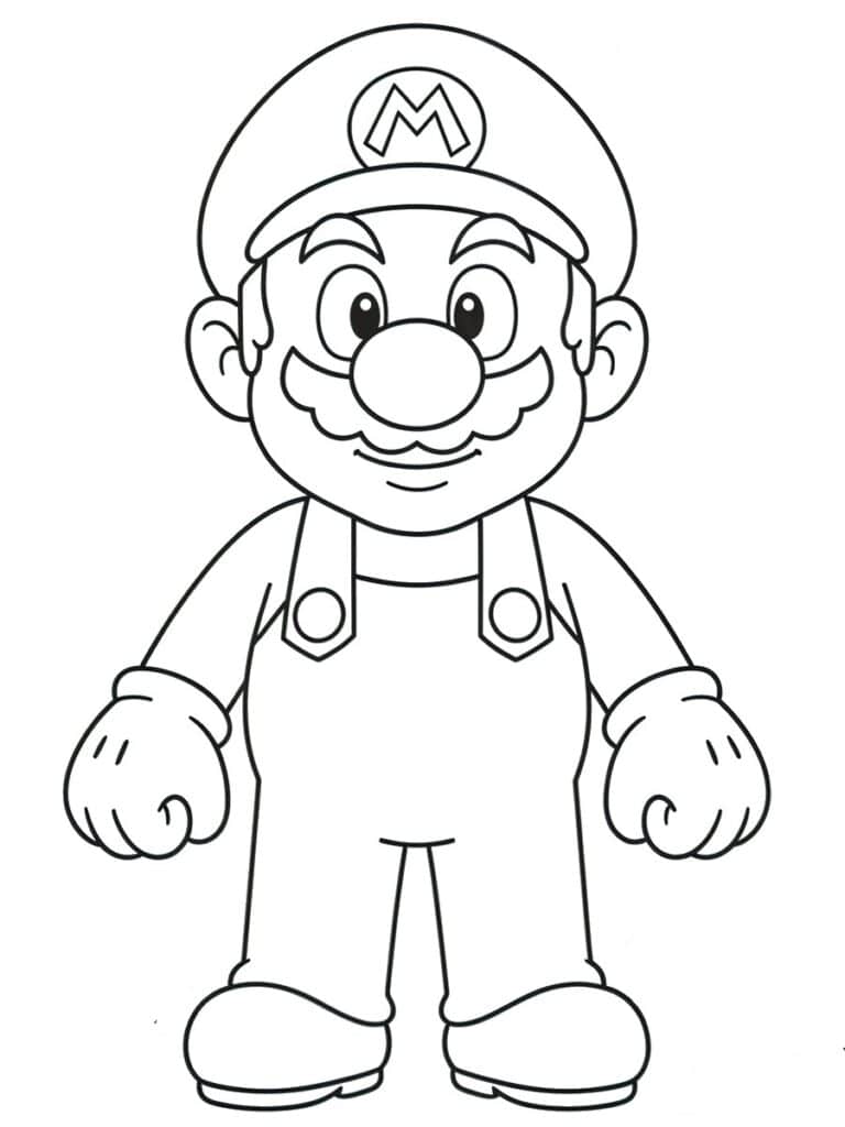 Coloriage Mario facile