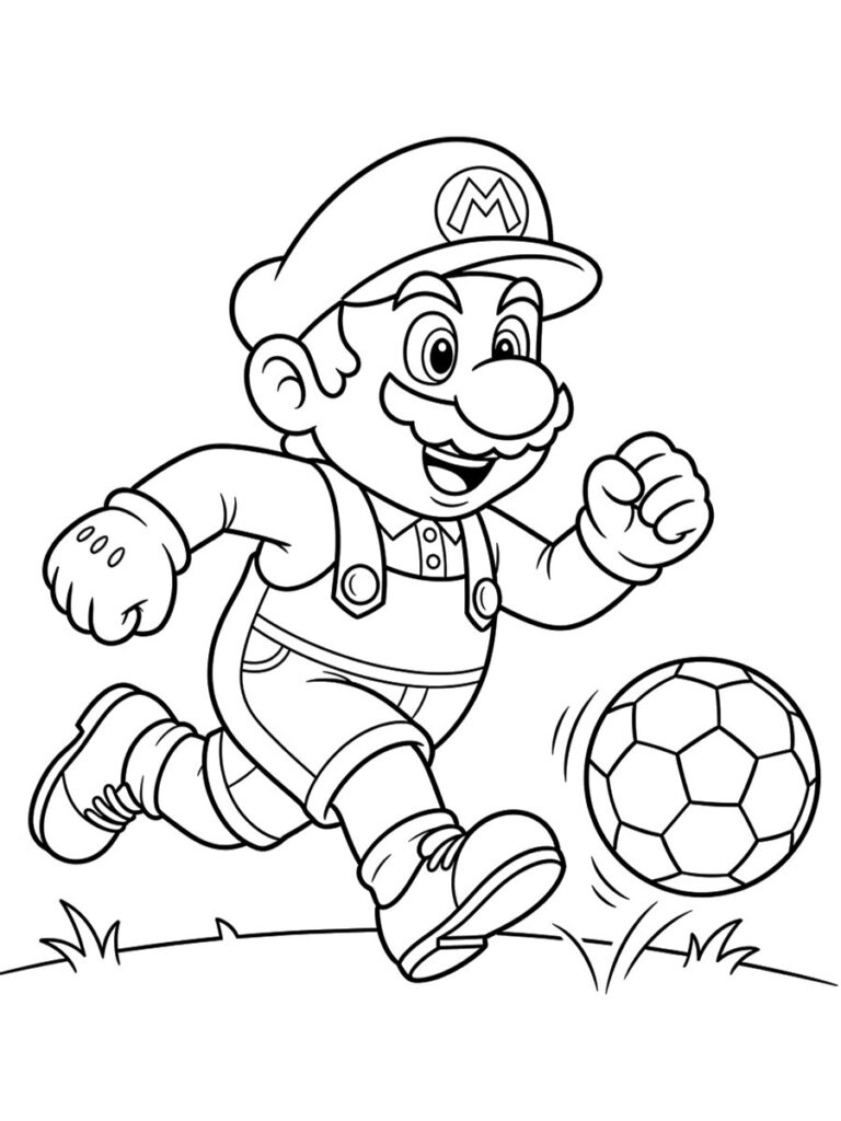 Mario football Coloriage Mario football
