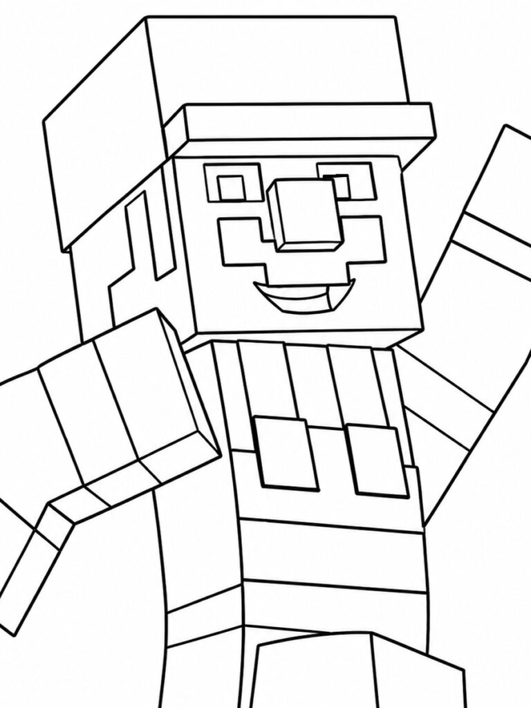 Coloriage Minecraft Mario