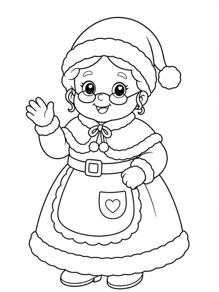 Mère Noël Coloriage Mère Noël