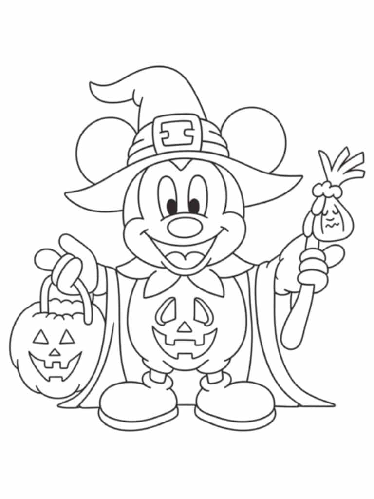Coloriage Mickey Halloween