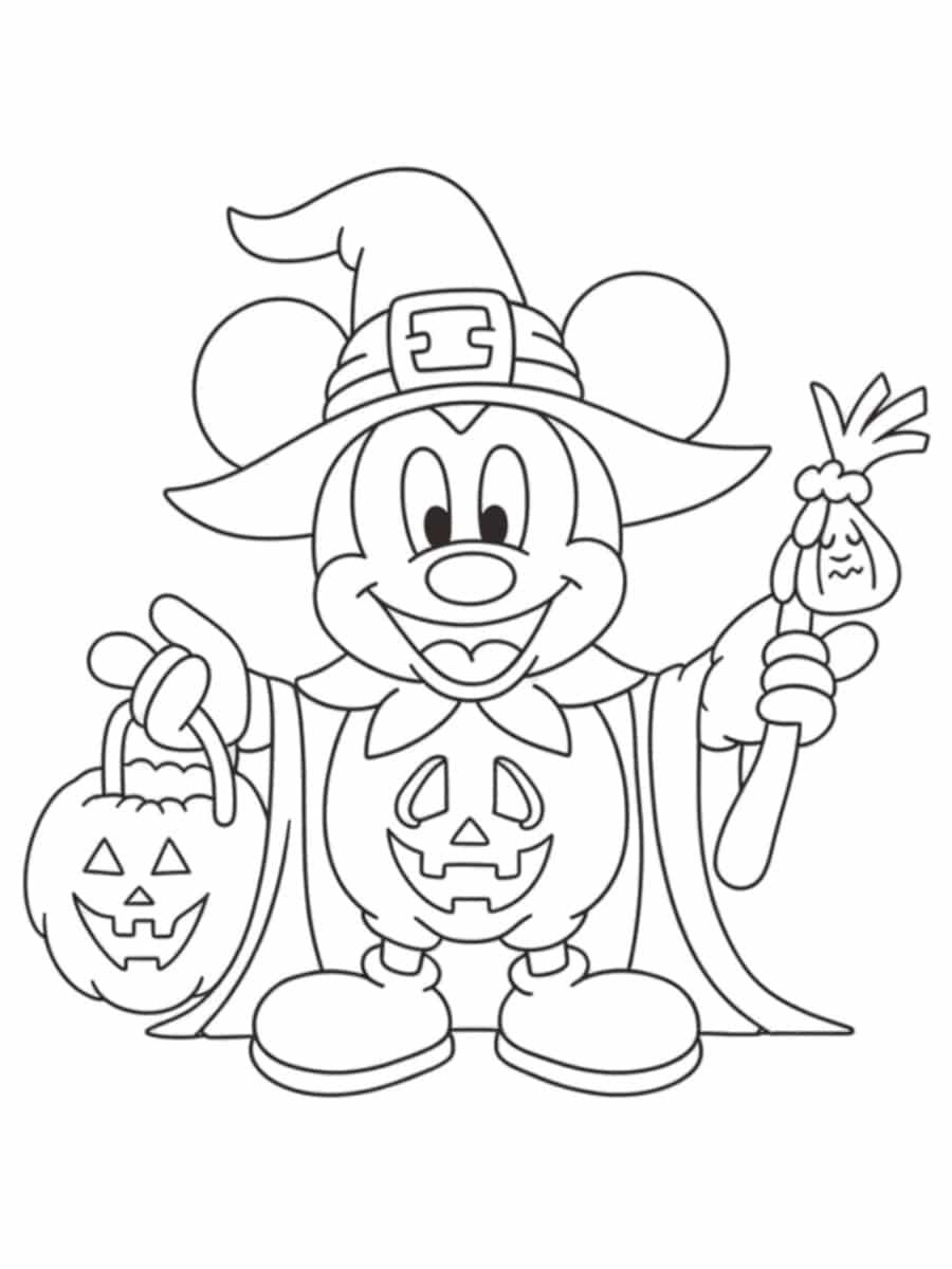 Coloriage Mickey Halloween
