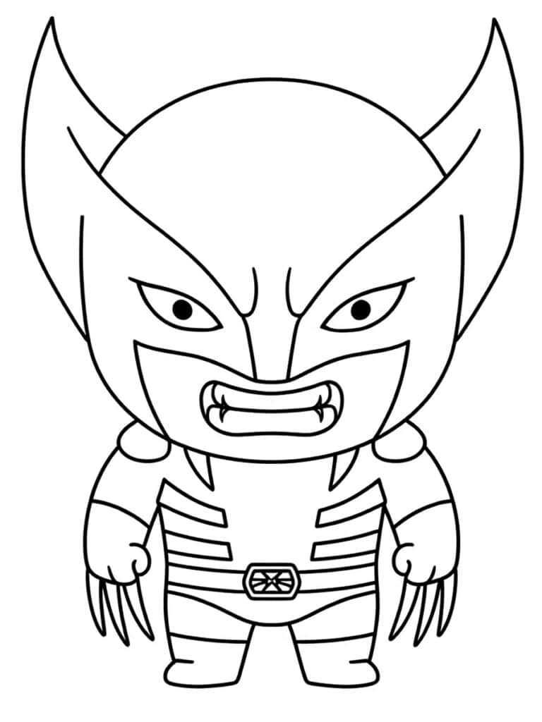 Coloriage mini Wolverine