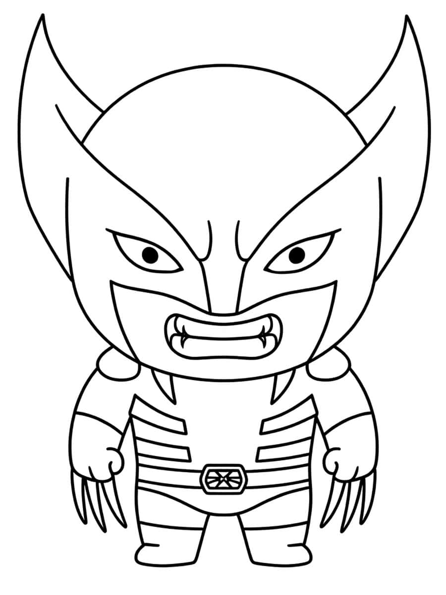Coloriage mini Wolverine