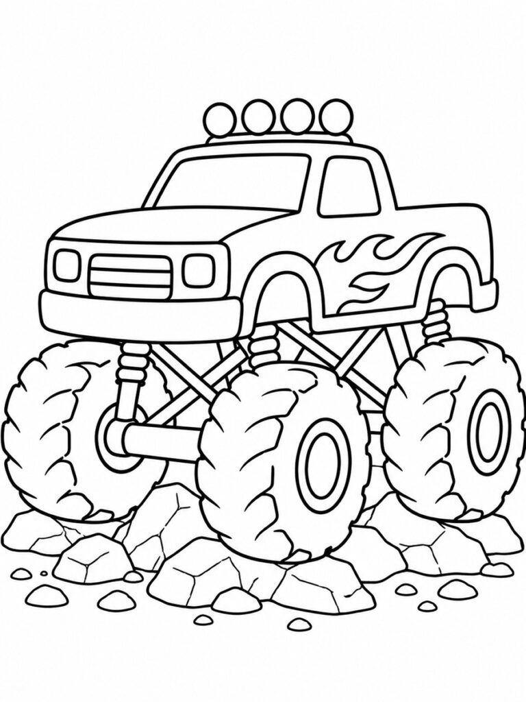 Coloriage Monster Truck facile