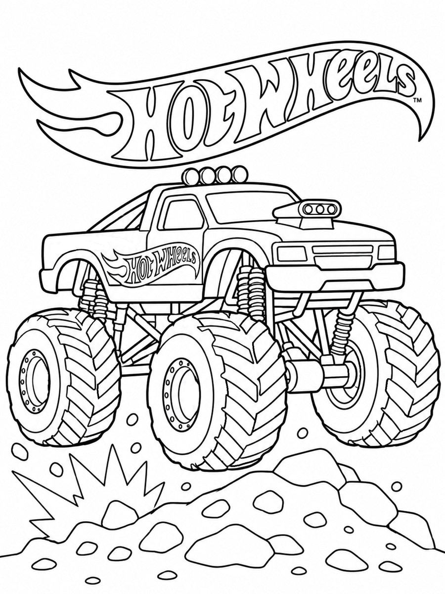 Coloriage Monster Truck Hot Wheels