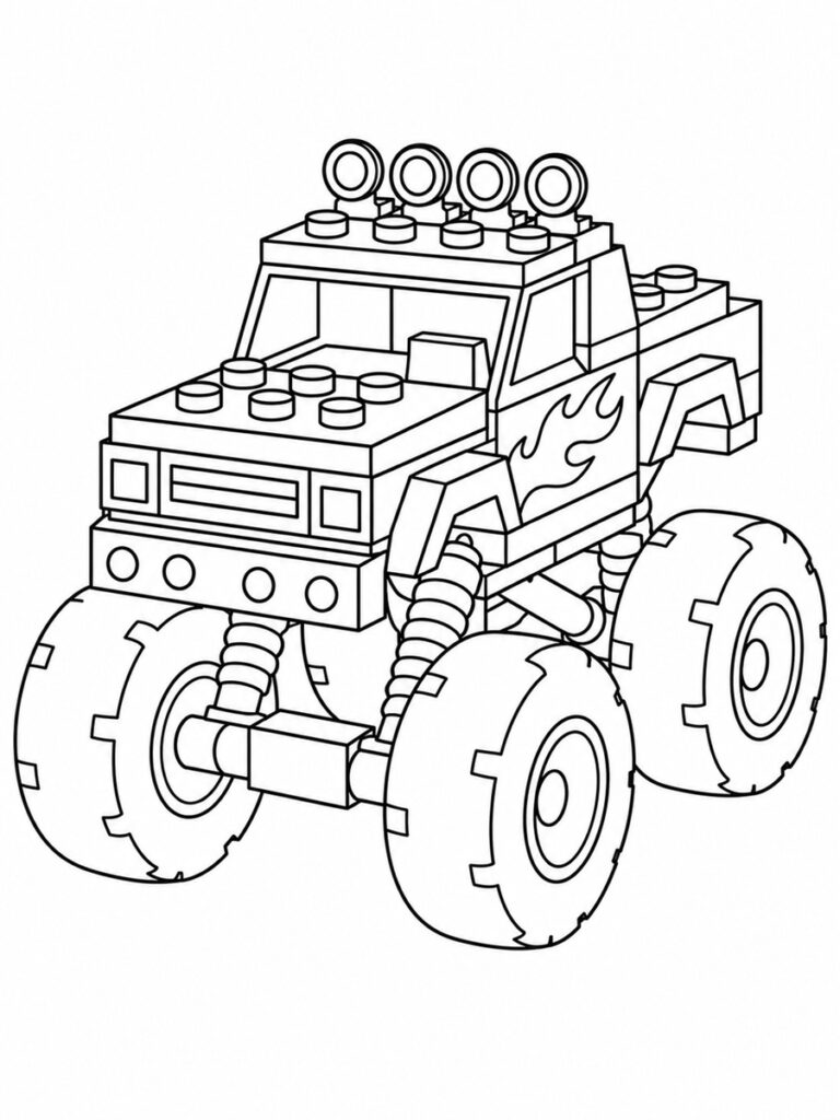 Monster Truck LEGO Coloriage Monster Truck Lego