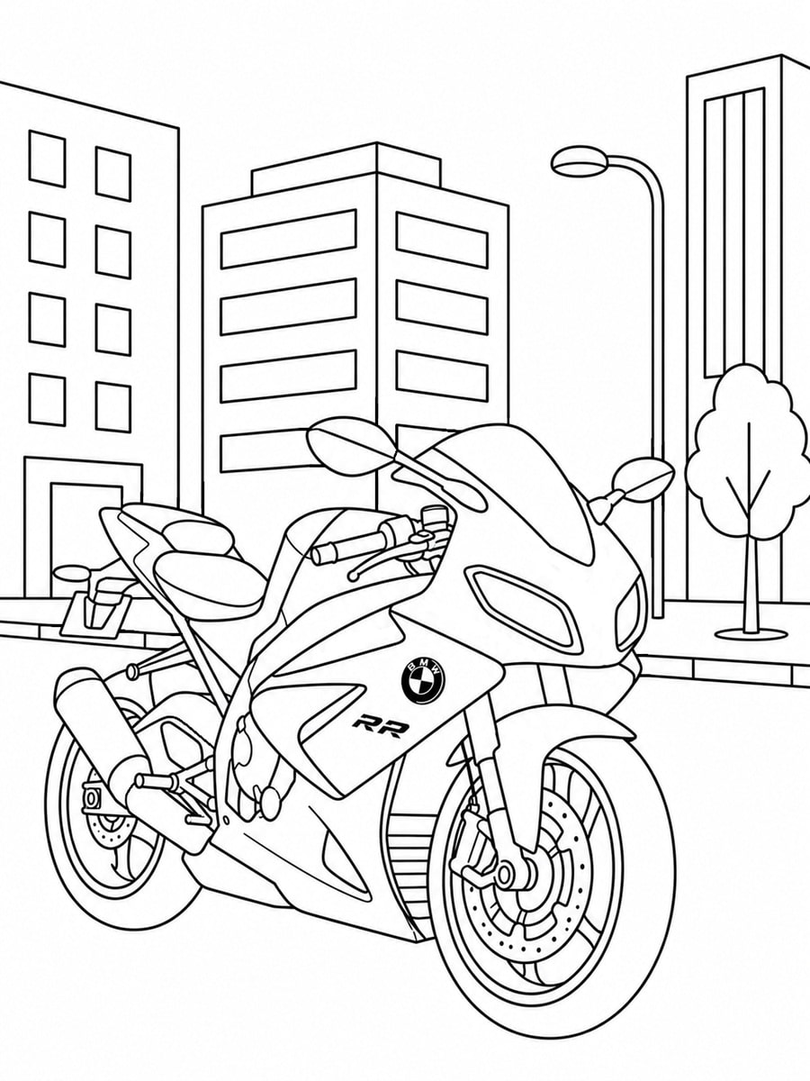 Coloriage moto BMW