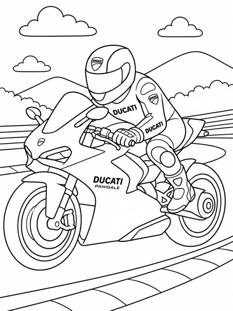 Moto Ducati Coloriage moto Ducati