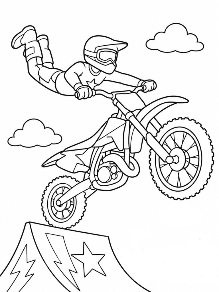 Coloriage moto