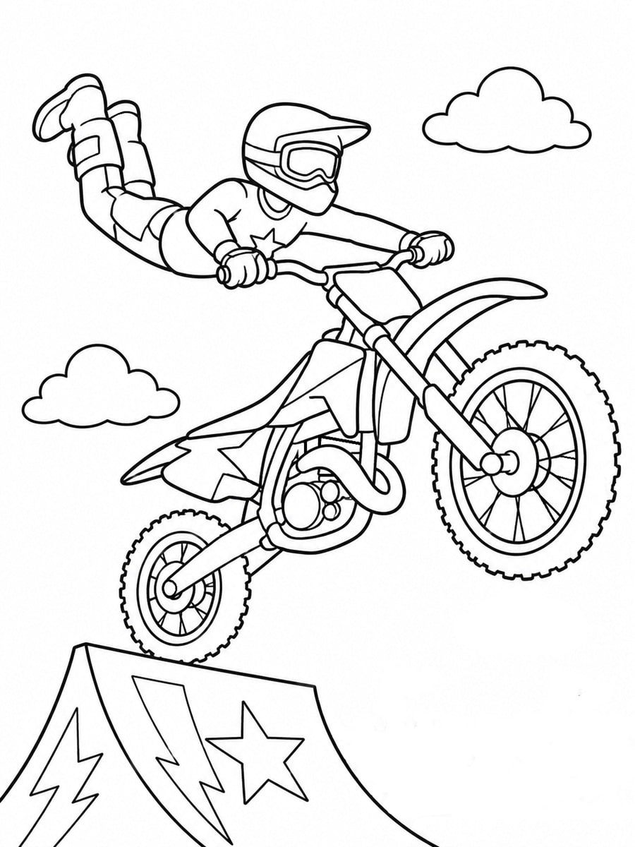 Coloriage moto freestyle
