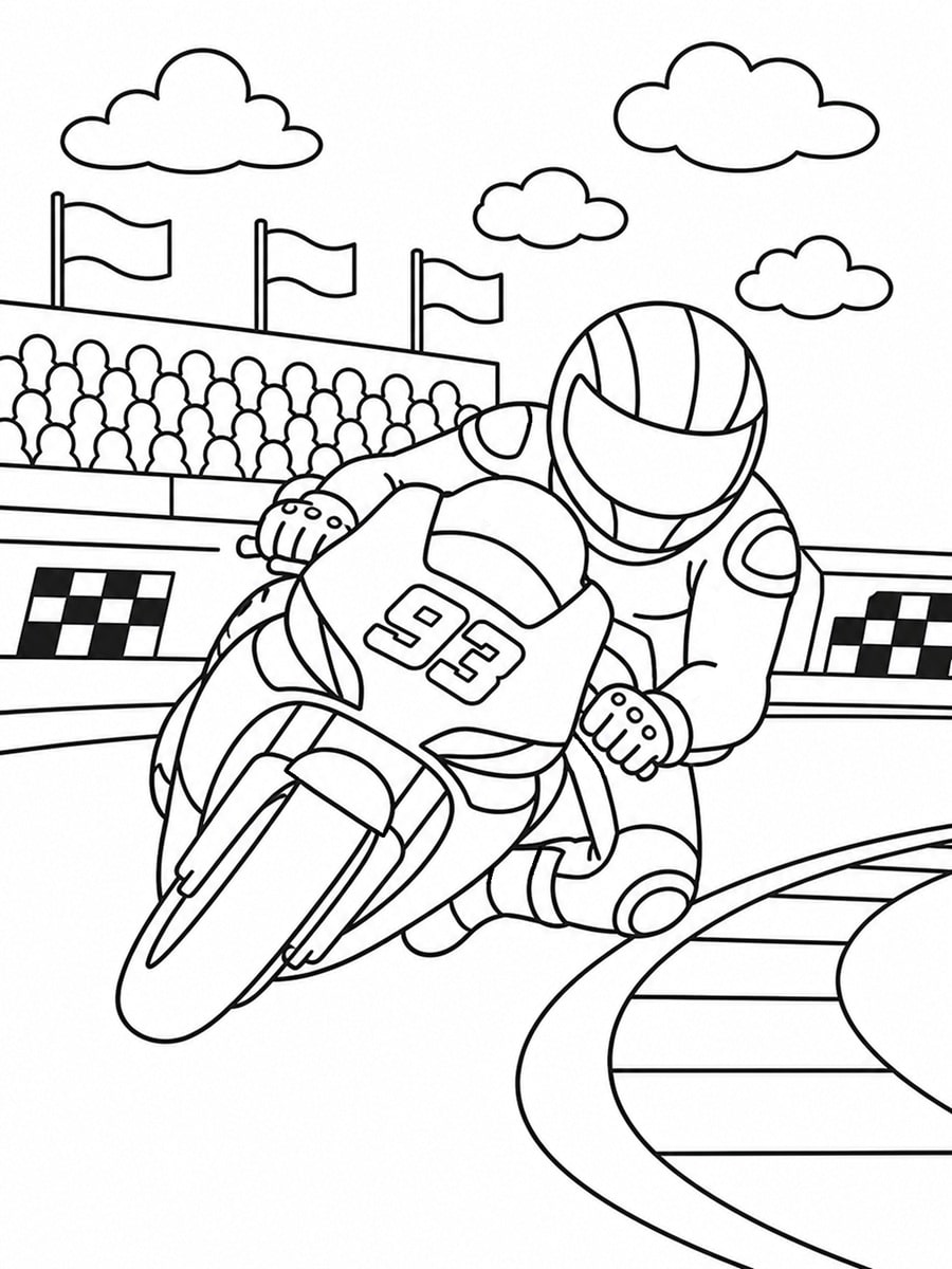 Coloriage moto GP