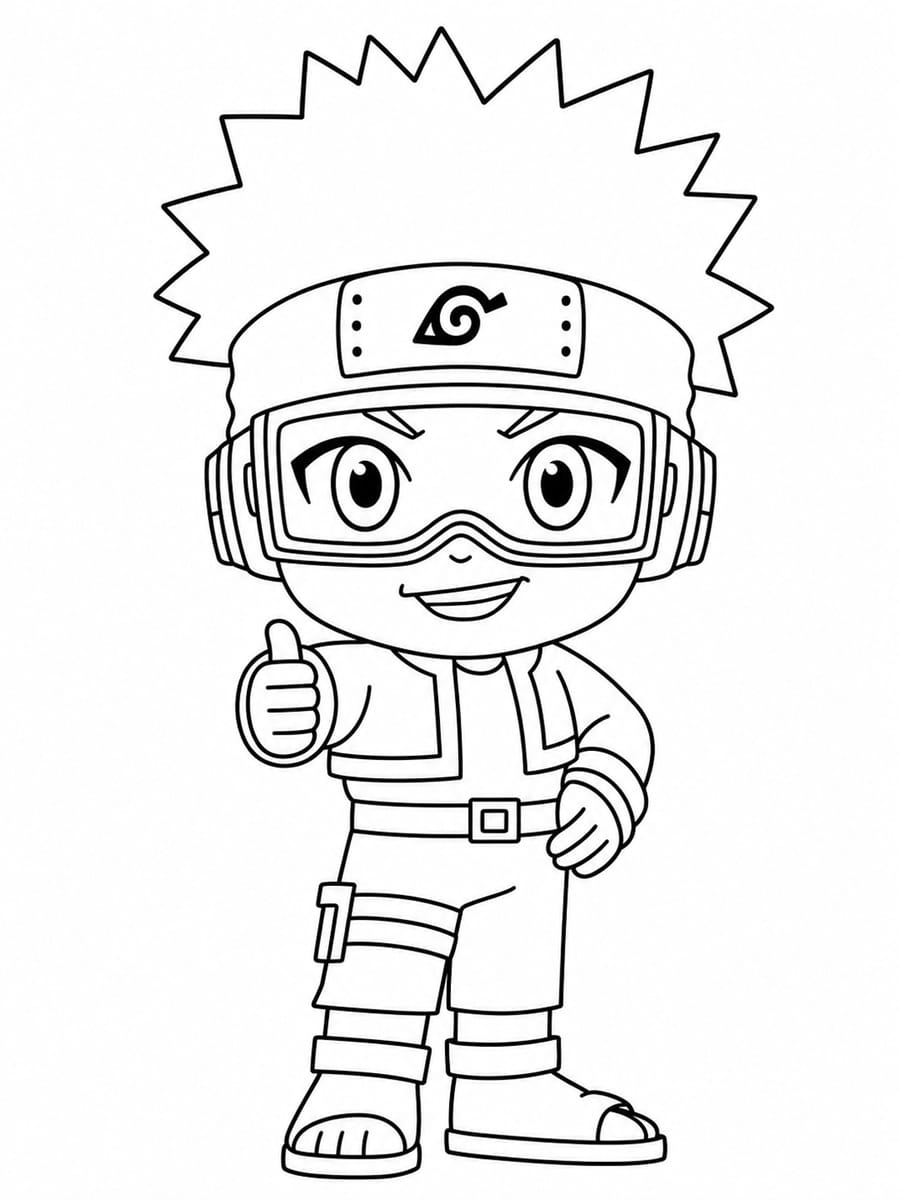 Coloriage Obito kawaii