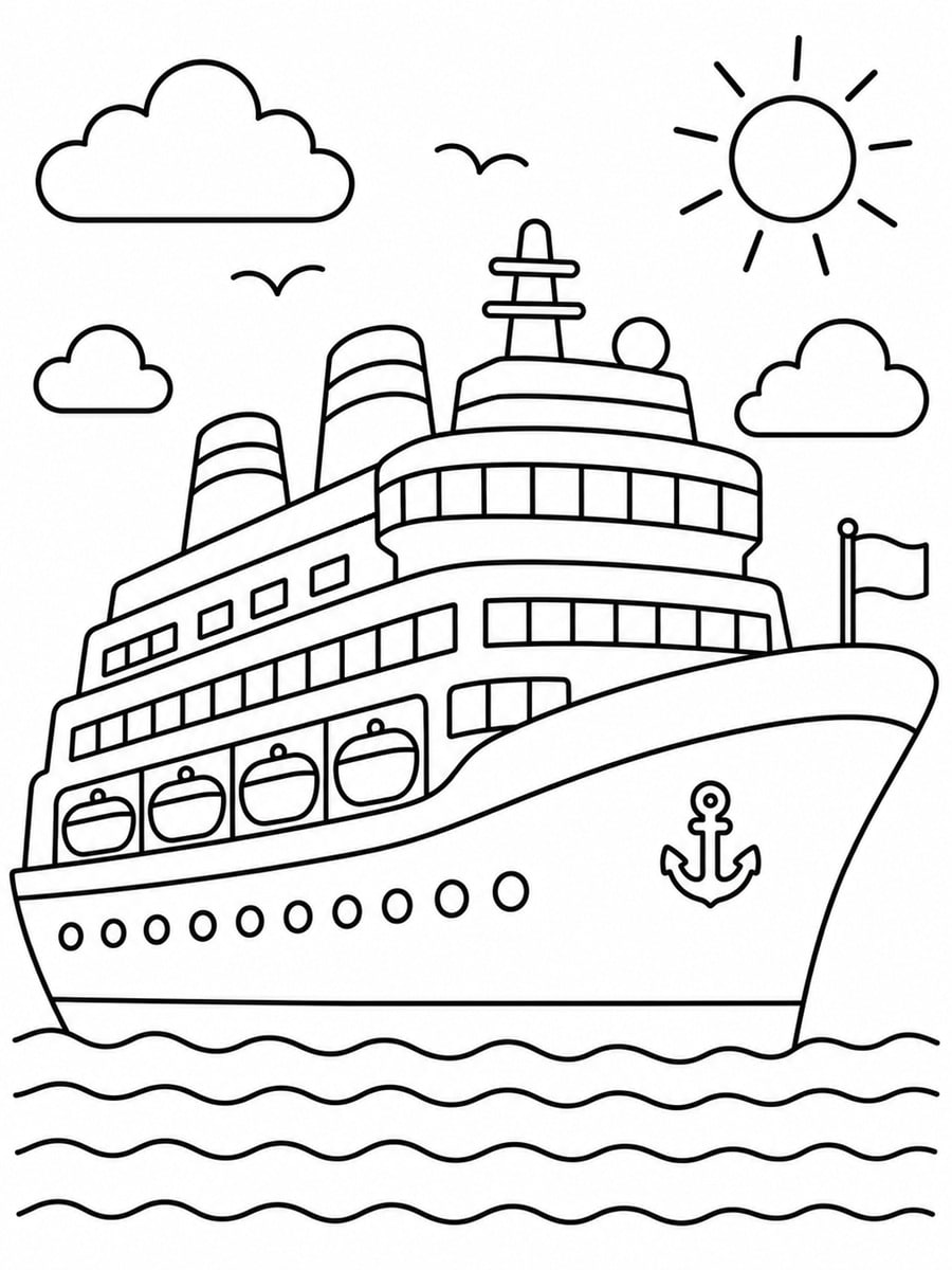 Coloriage paquebot