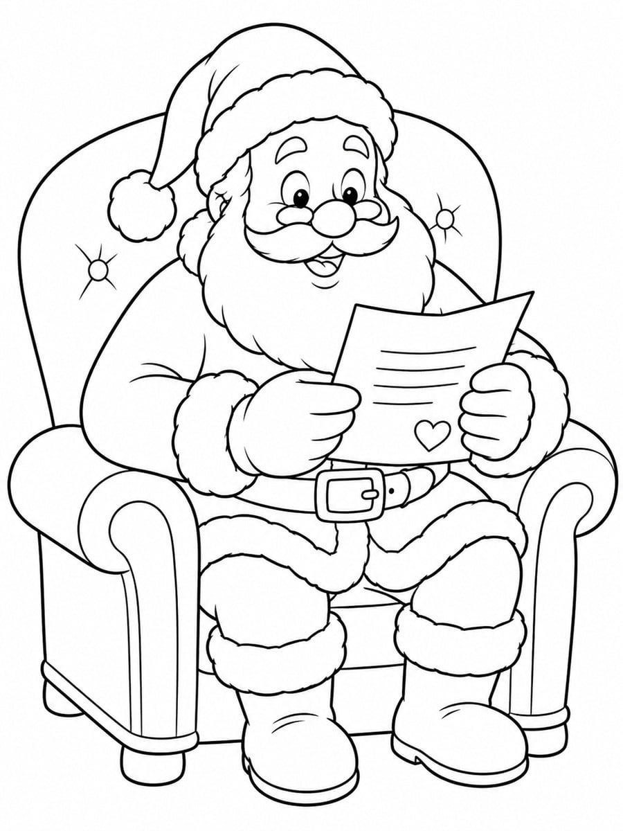 Coloriage Père-Noël Disney