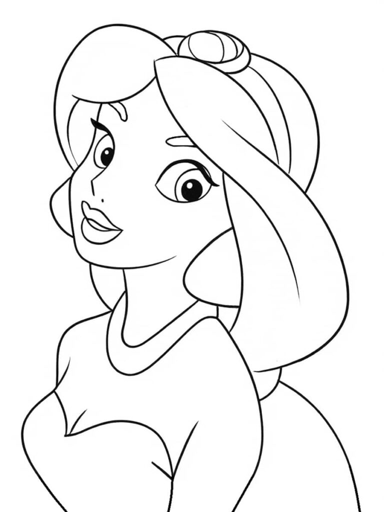 Coloriage princesse Jasmine