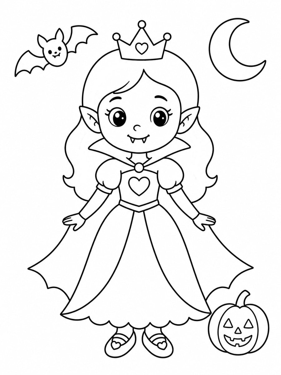 Coloriage princesse vampire