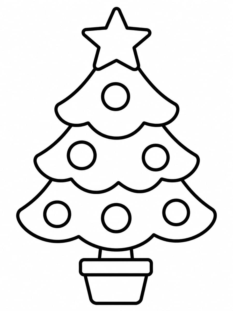Coloriage sapin de Noël maternelle