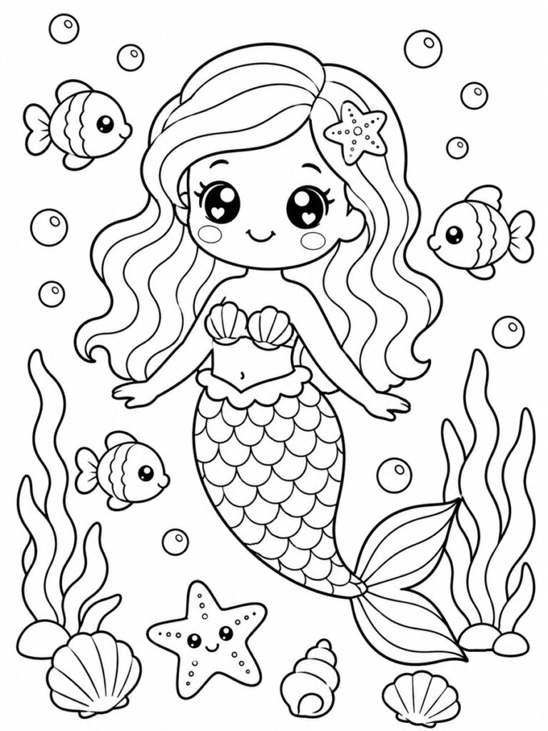 Coloriage sirène
