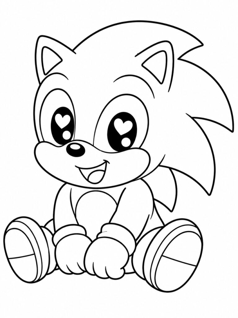 Coloriage Sonic bébé