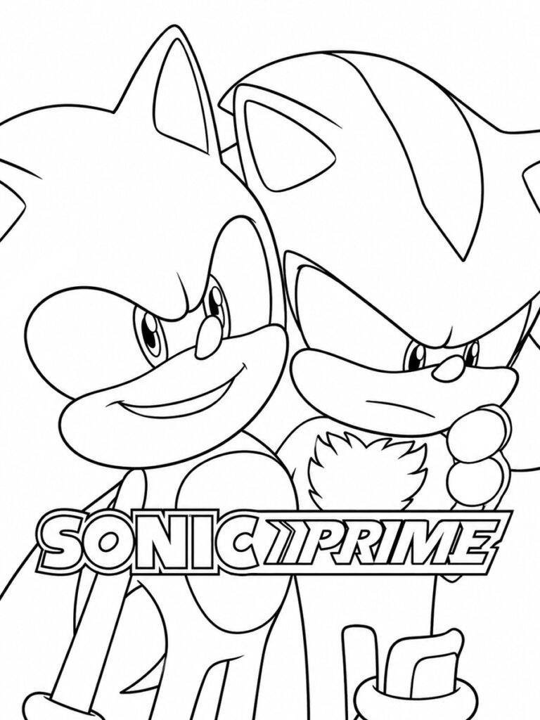 Coloriage Sonic Prime