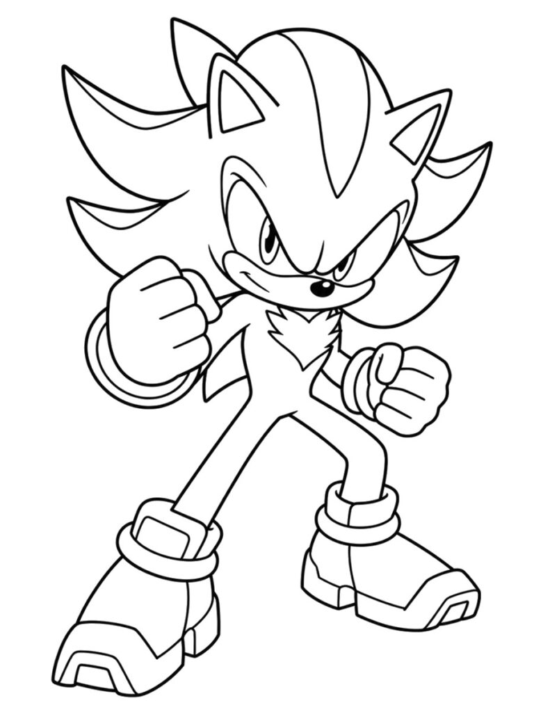 Coloriage Sonic Shadow