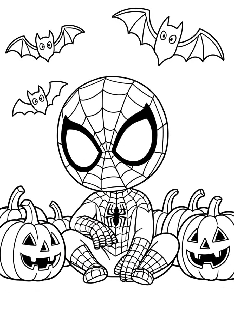 Coloriage Spider-Man Halloween