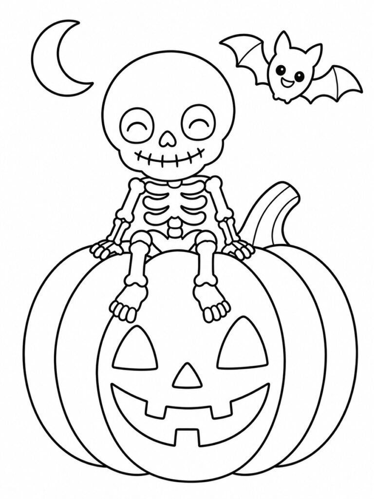 Squelette Halloween Coloriage squelette Halloween