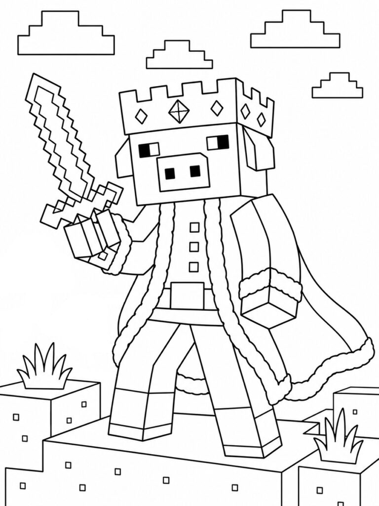 Coloriage Minecraft Technoblade