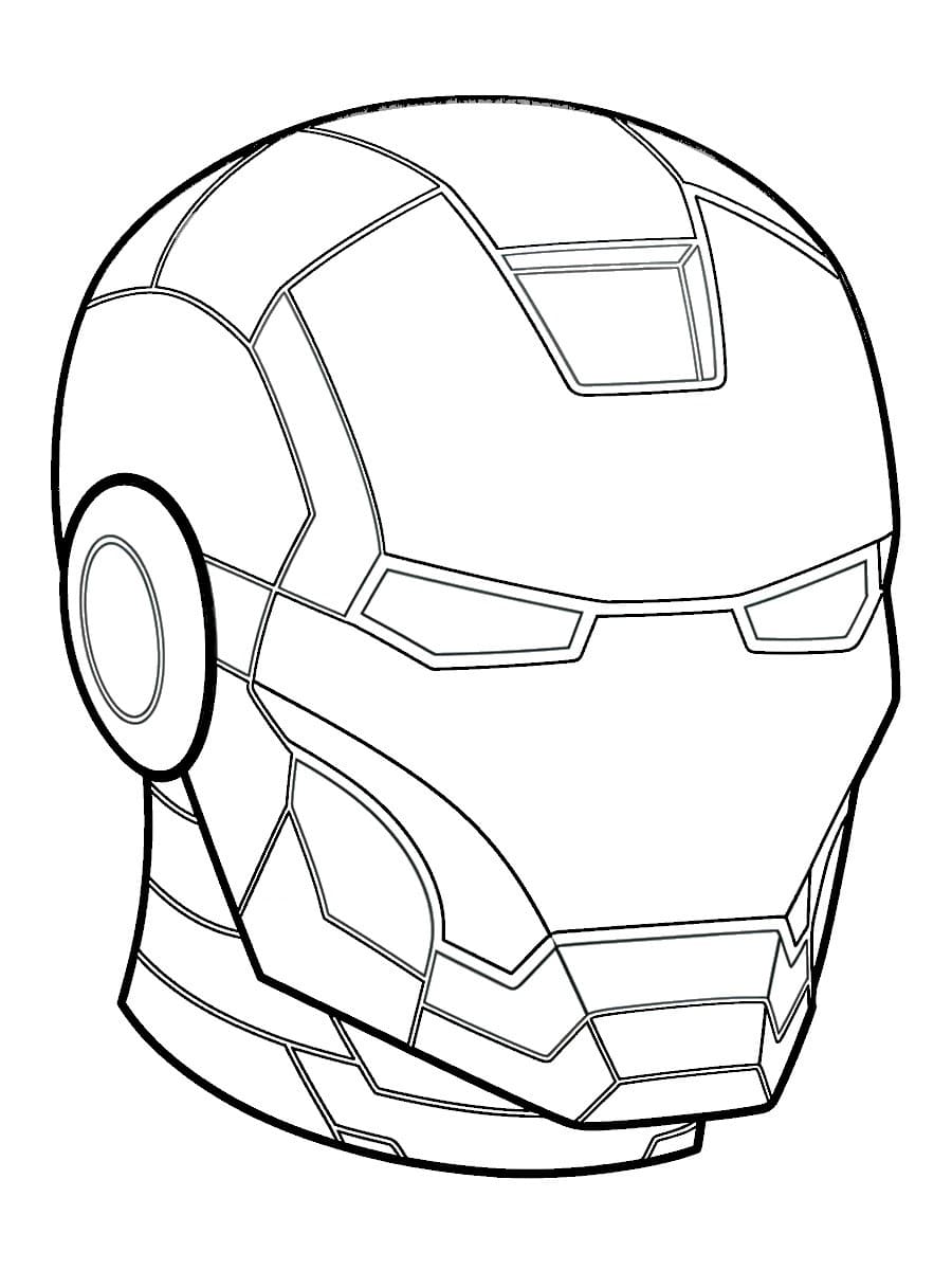 Coloriage masque d'Iron Man
