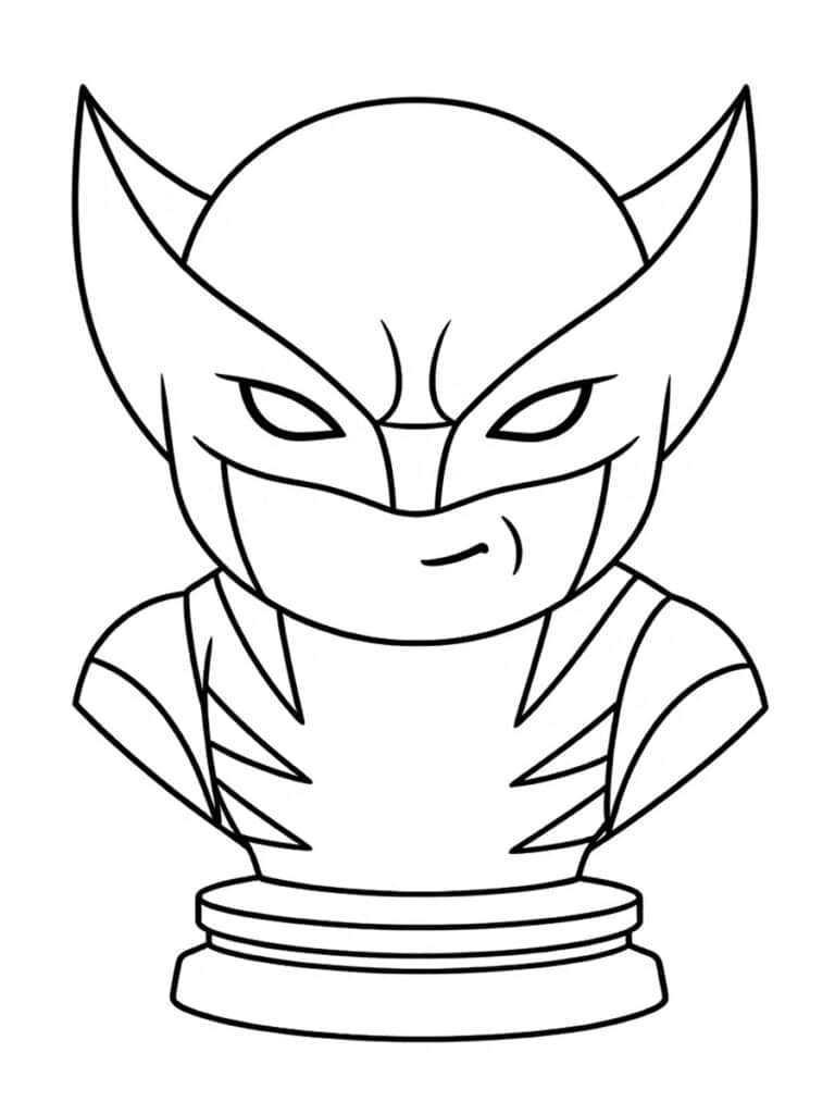 Coloriage tête de Wolverine