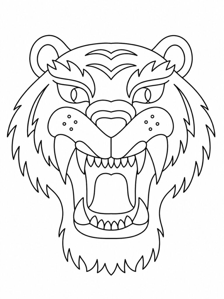 Coloriage tigre japonais