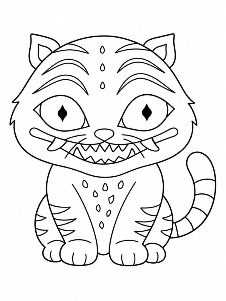 Tigre (KPop) Coloriage KPop Demon Hunters tigre