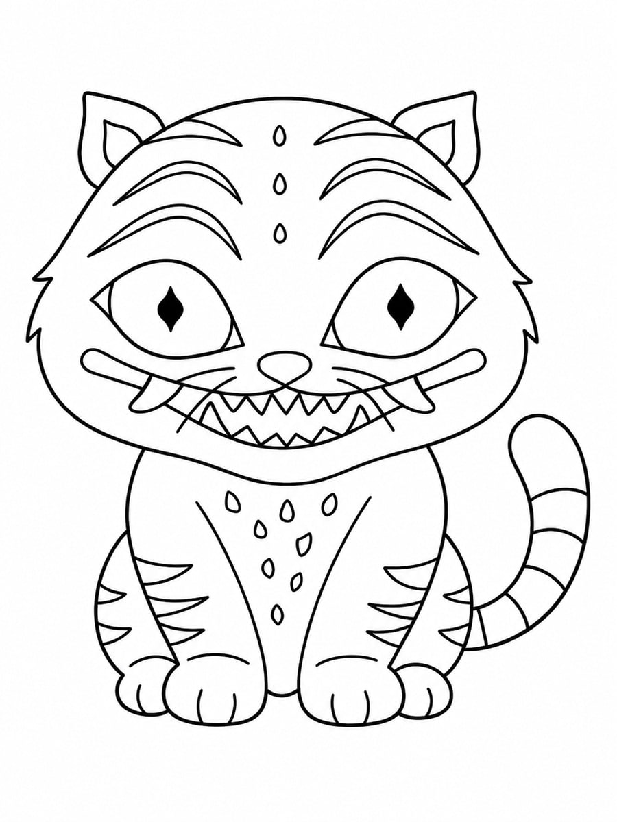 Coloriage KPop Demon Hunters tigre