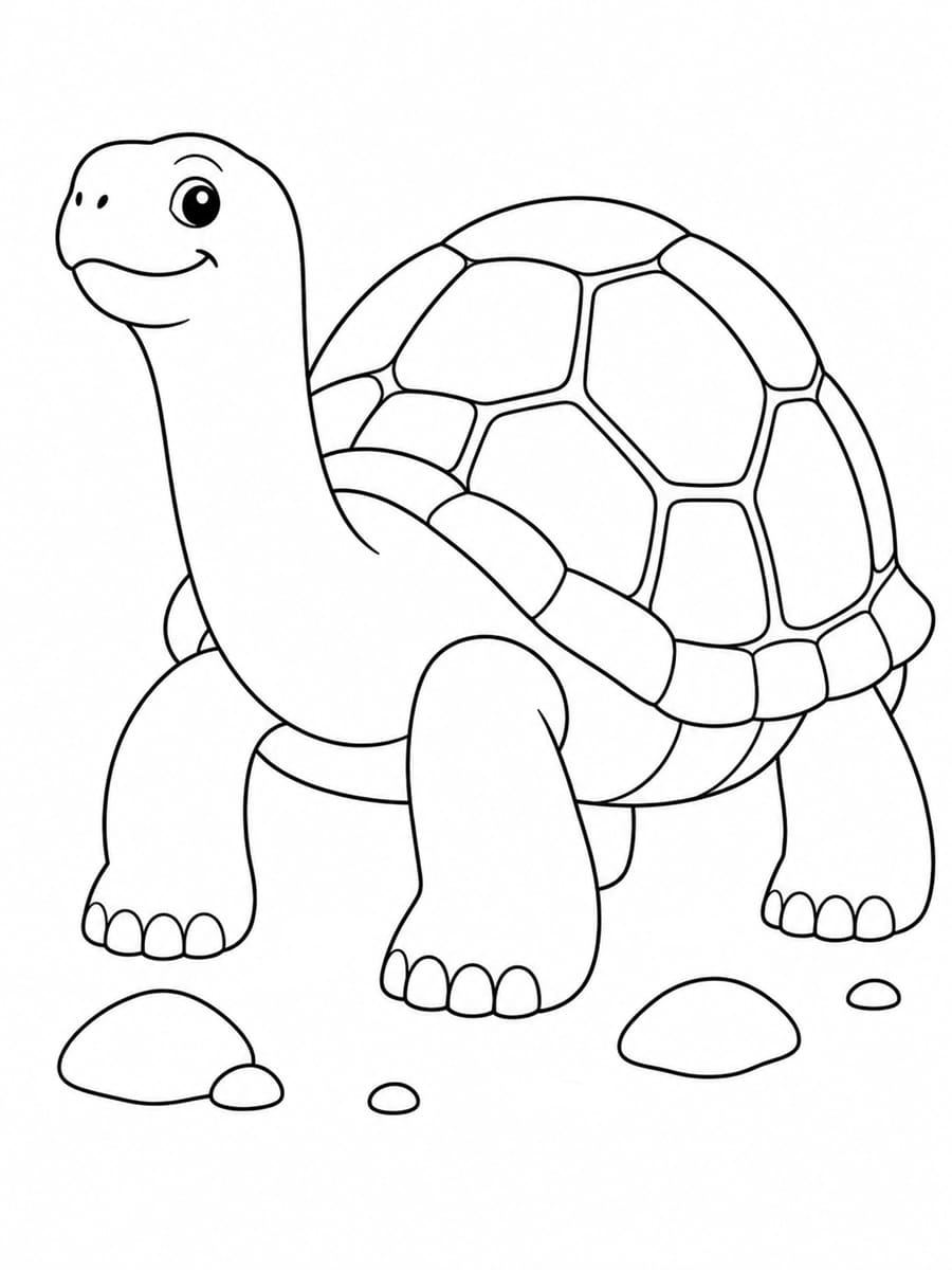 Coloriage tortue géante