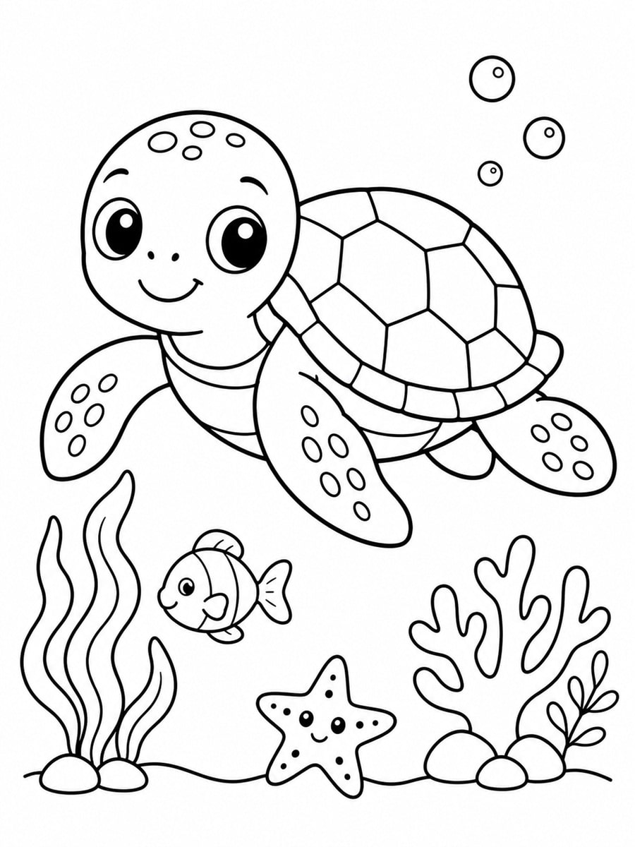 Coloriage tortue de mer