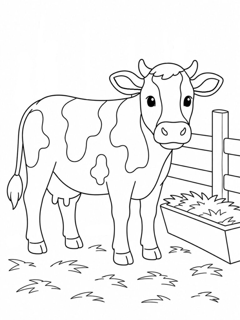 Vache réaliste Coloriage vache réaliste
