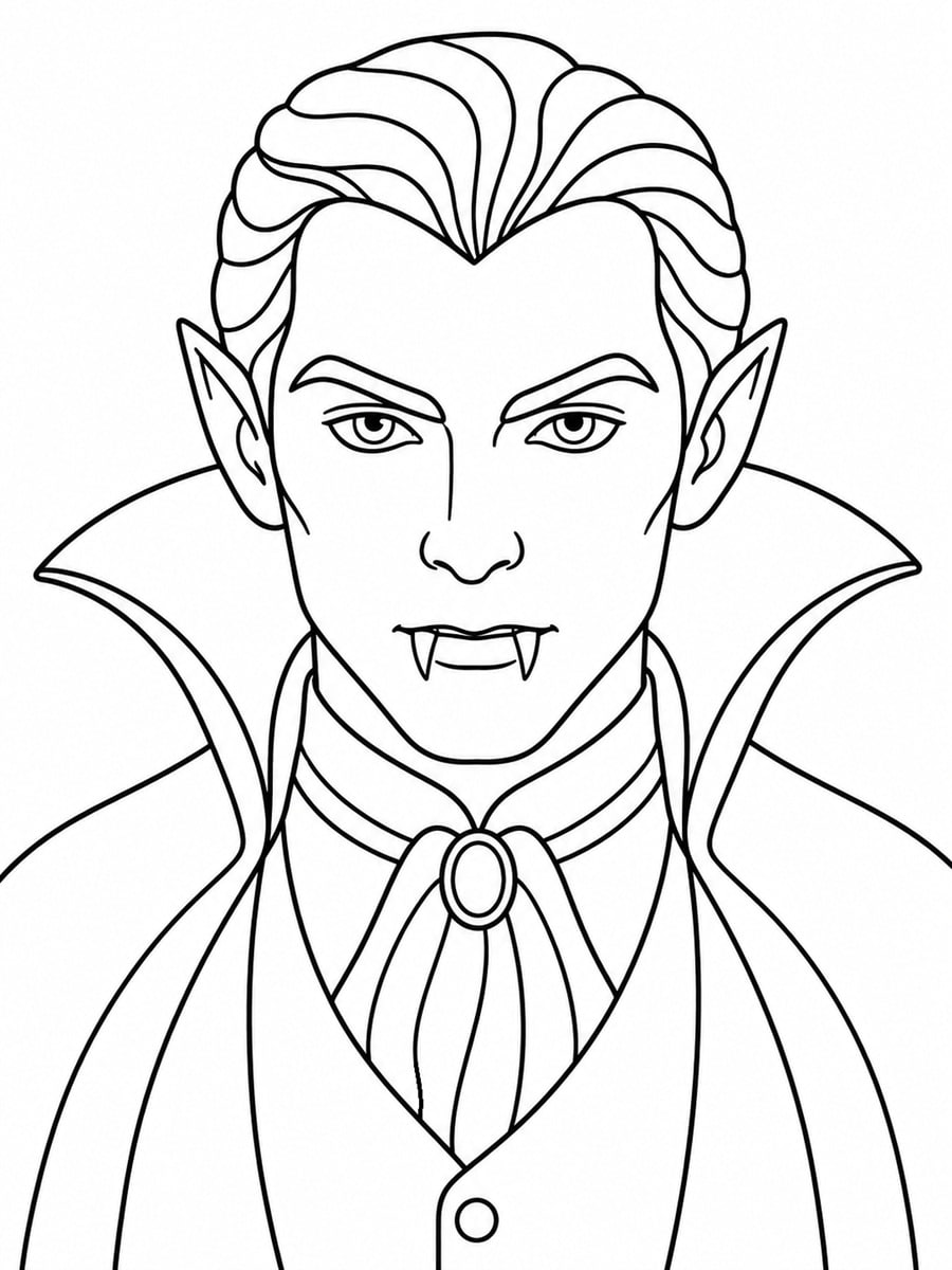 Coloriage vampire réaliste