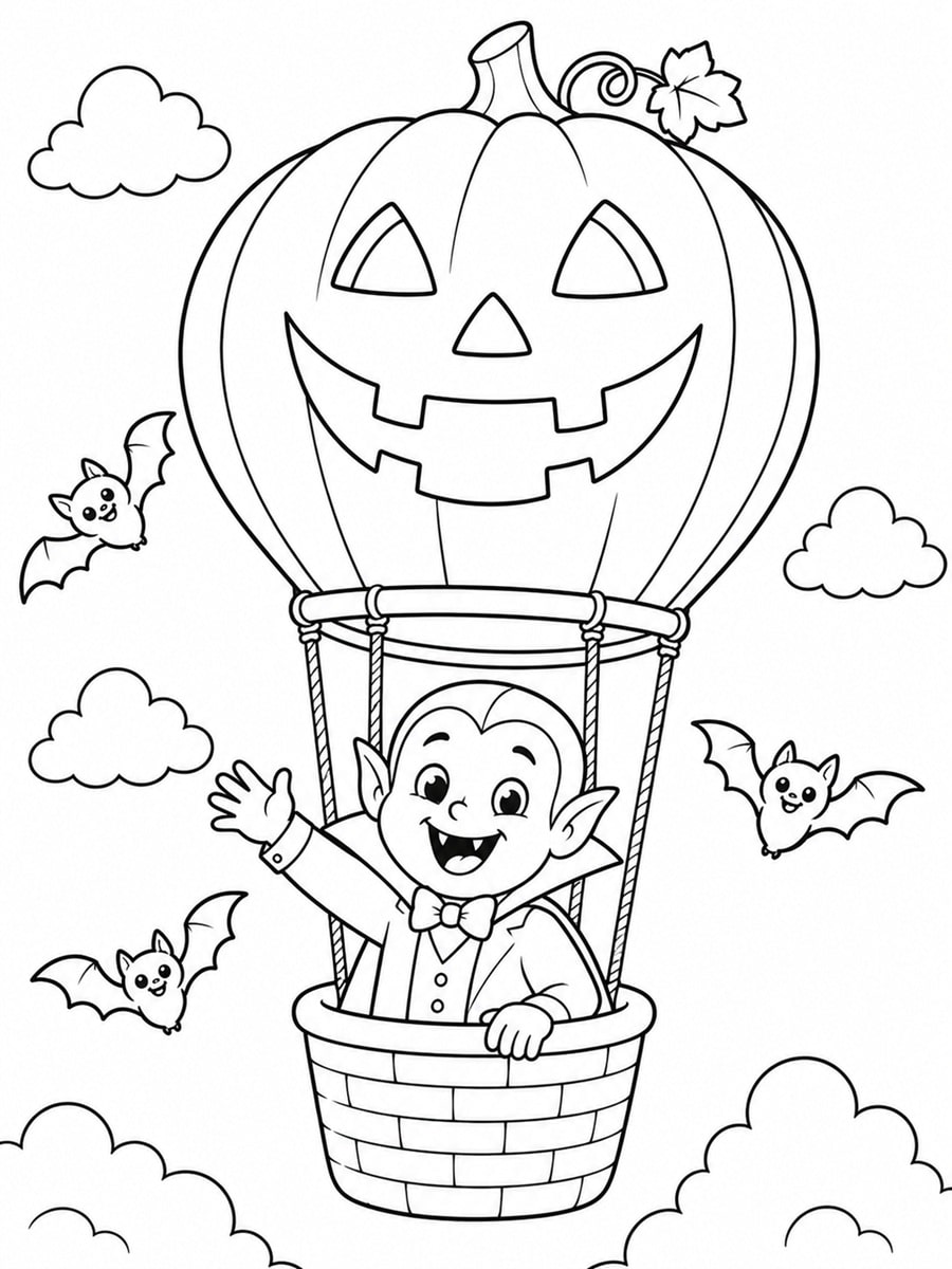 Coloriage vampire rigolo